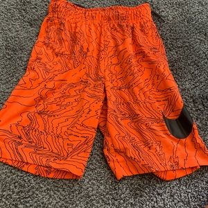 Nike Dri-Fit orange design shorts small